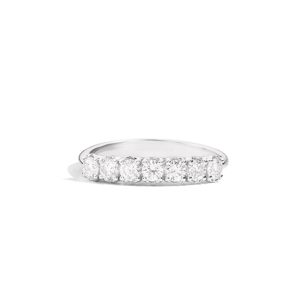 ANNIVERSARY 7-stone wedding ring 18 Kt white gold and diamonds