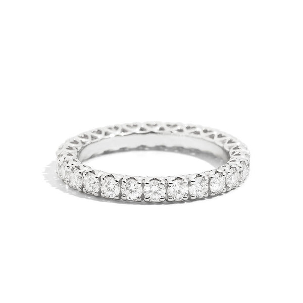 MARIA TERESA Full-circle ring 18 Kt white gold and diamonds