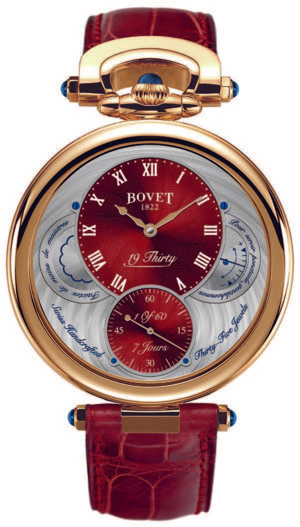 19 Thirty Red Guilloché Red Gold