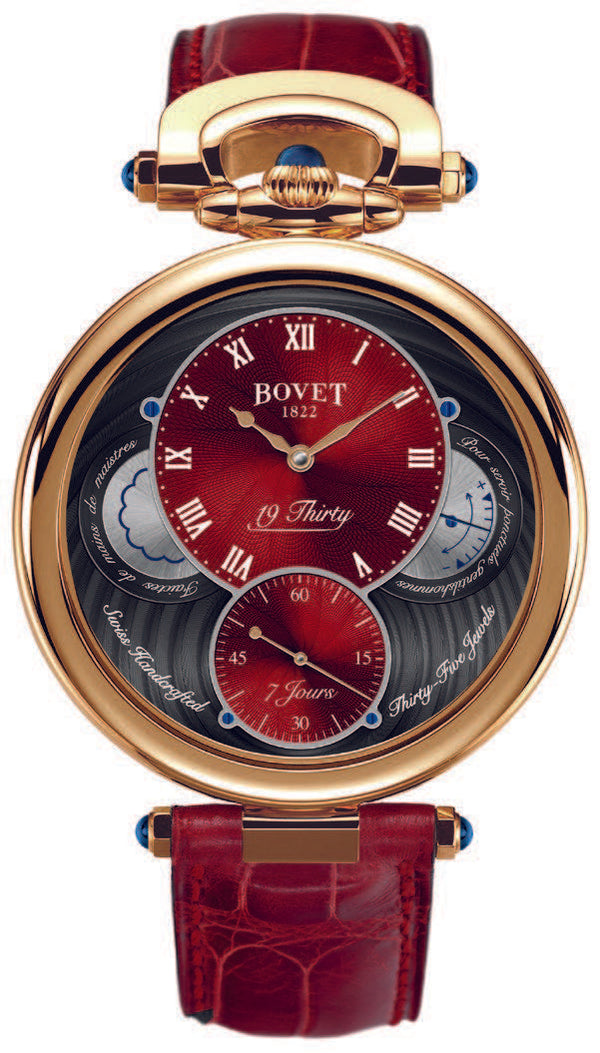 19 Thirty Red Guilloché Red Gold