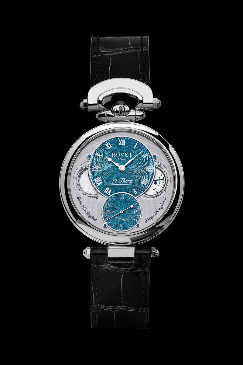 19 Thirty Turquoise Guilloché Steel