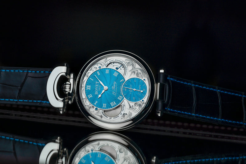 19 Thirty Turquoise Guilloché Steel