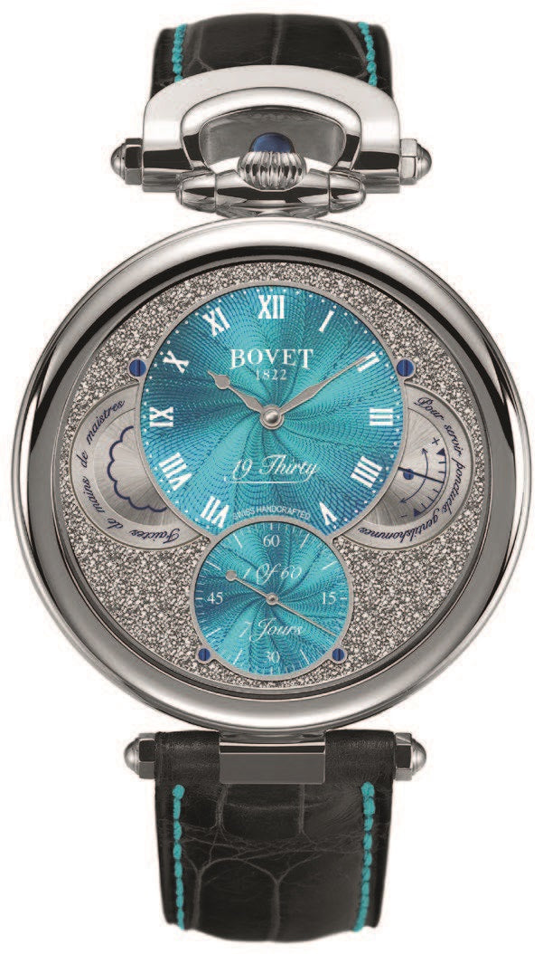 19 Thirty Turquoise Guilloché Steel