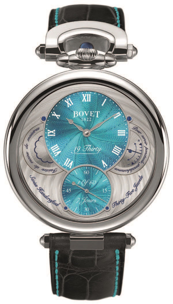 19 Thirty Turquoise Guilloché Steel