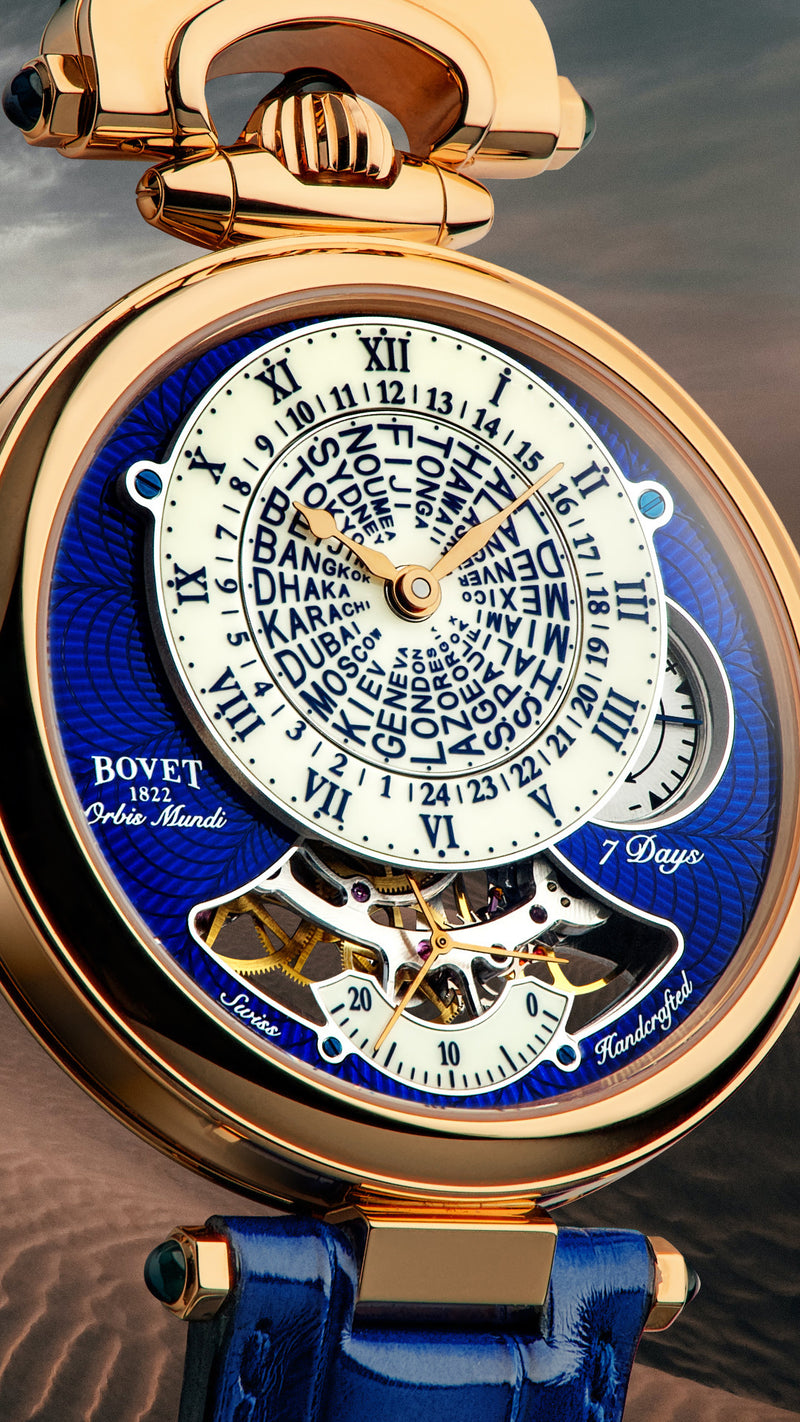 Orbis Mundi Red Gold Blue Guilloché