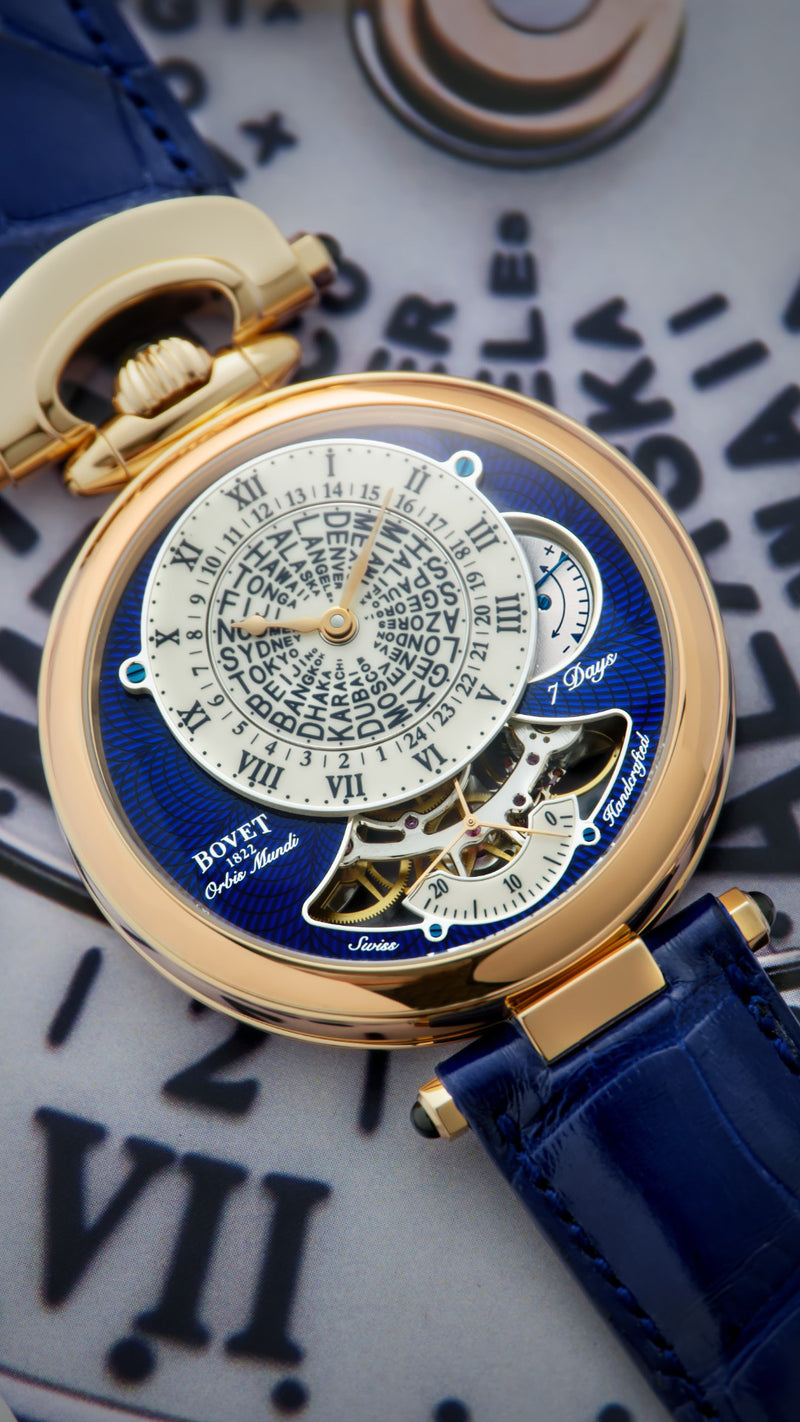 Orbis Mundi Red Gold Blue Guilloché