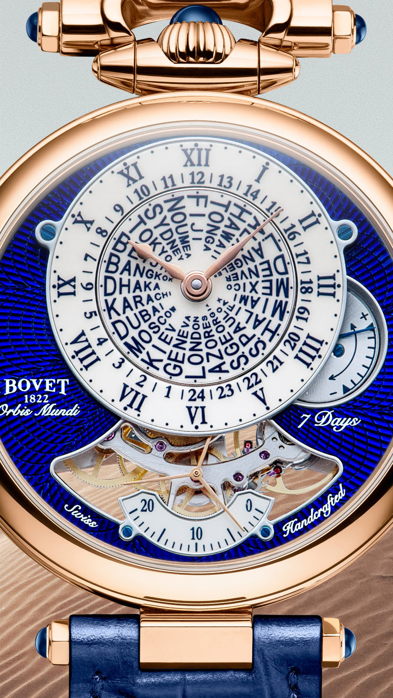 Orbis Mundi Red Gold Blue Guilloché