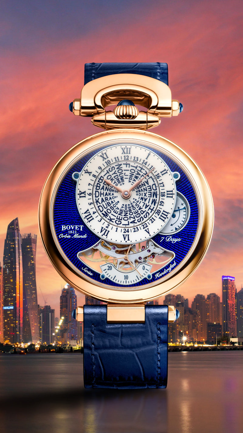 Orbis Mundi Red Gold Blue Guilloché