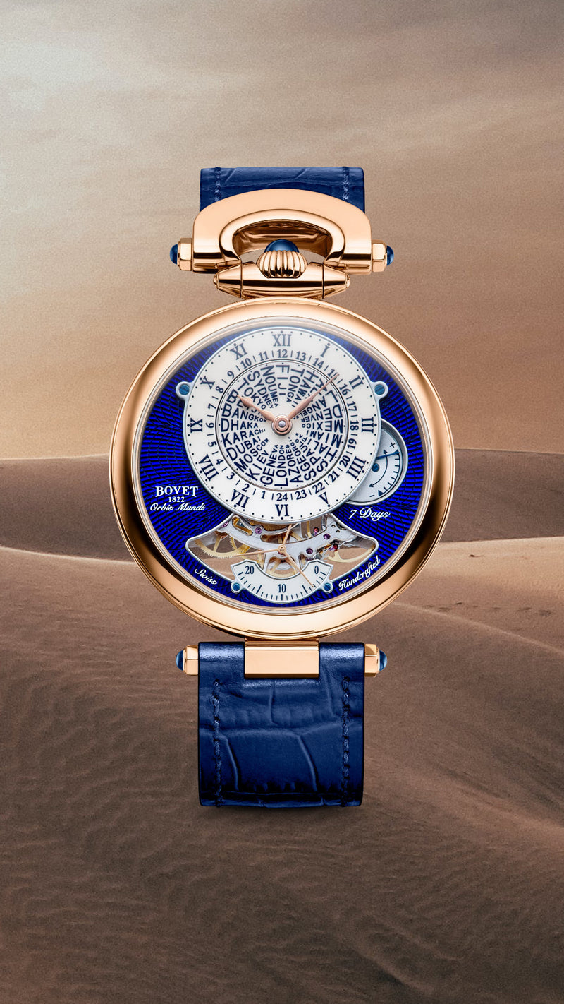 Orbis Mundi Red Gold Blue Guilloché