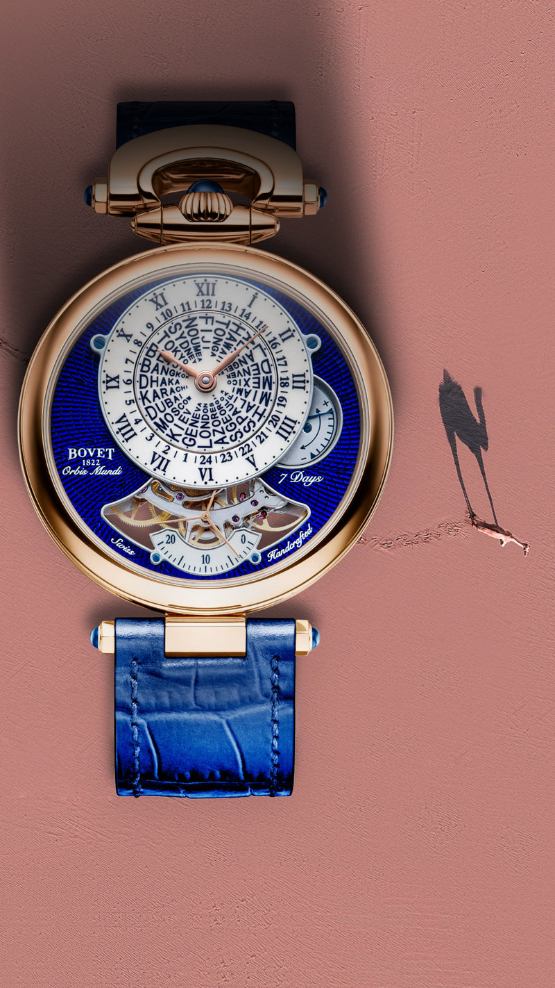 Orbis Mundi Red Gold Blue Guilloché