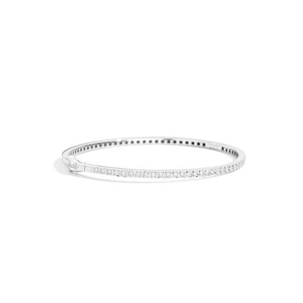 FACE CUBE Bangle bracelet 18 kt white gold and diamonds