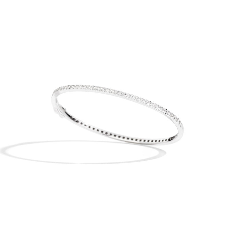 FACE CUBE Bangle bracelet 18 kt white gold and diamonds