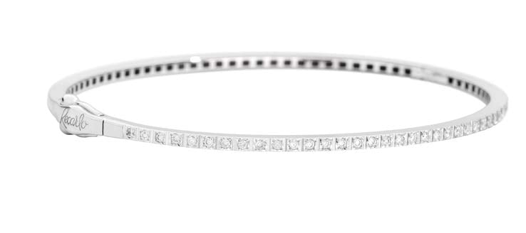 FACE CUBE Bangle bracelet 18 kt white gold and diamonds