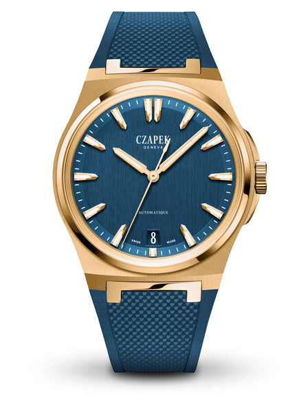 Mount Erebus Aqua Blue Yellow Gold – INDP Watches