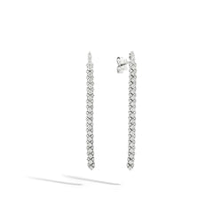 ANNIVERSARY Pavé drop earrings 18 Kt white gold and diamonds Length 5 cm