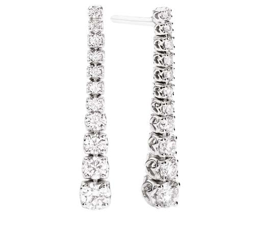 ANNIVERSARY Drop earrings 18 Kt white gold and diamonds