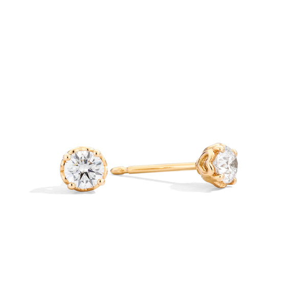 ANNIVERSARY Diamond stud earrings 18 Kt yellow gold and diamonds