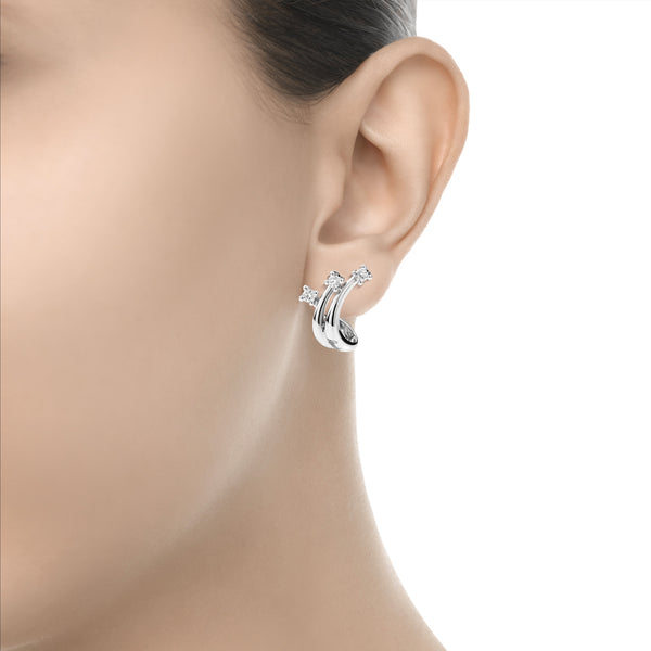 ETERNITY Trilogy earrings 18 Kt white gold and diamonds