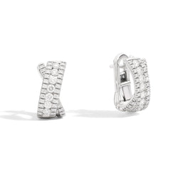 DECÒ Hoop earrings 18 Kt white gold and diamonds