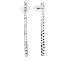 FACE CUBE Drop earrings 18 Kt white gold and diamonds 0.33ct