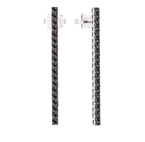 FACE CUBE Drop earrings 18 Kt white gold and black diamonds 0.33ct