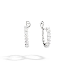 ANNIVERSARY LOVE Hoop earrings18 kt white gold and brilliant-cut heart-shaped diamonds