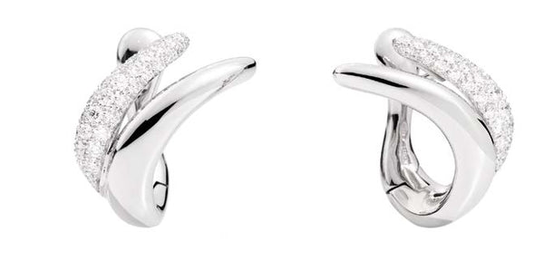 ETERNITY ROYAL Contrarié earrings 18 Kt white gold and diamonds 0.65ct