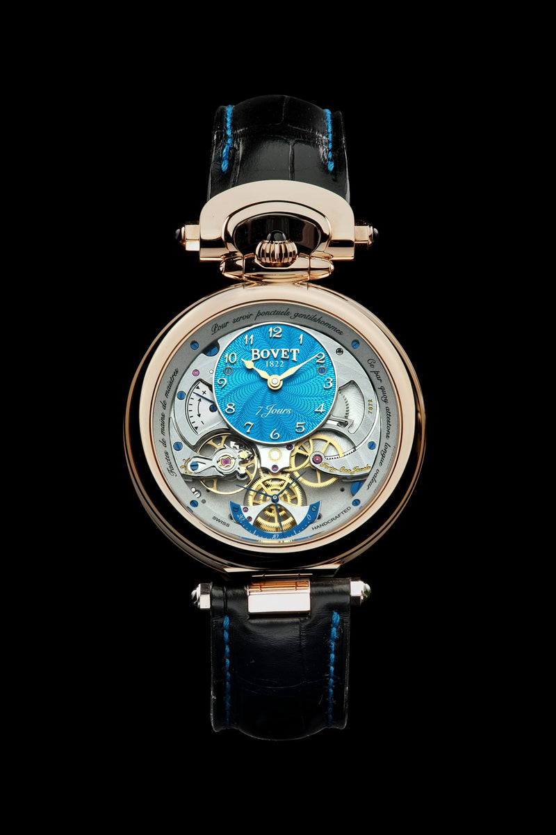 Monsieur Bovet Red Gold Purple circular brushed