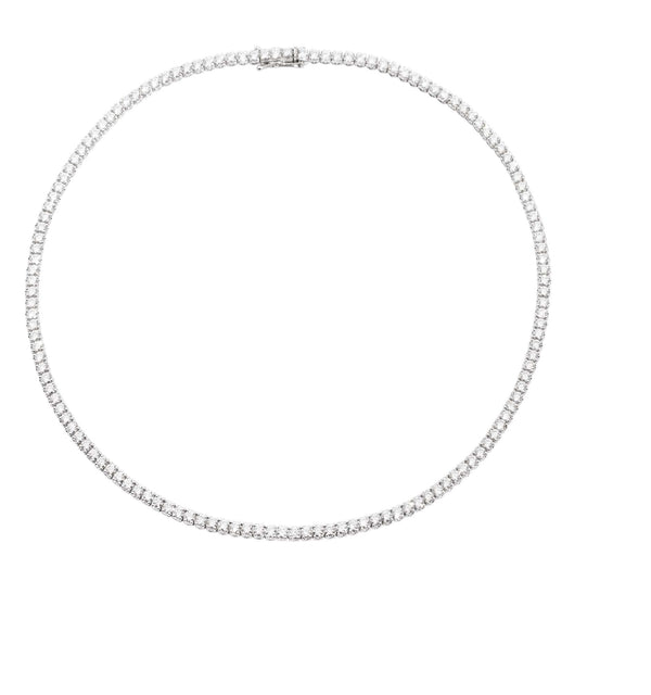 ANNIVERSARY Tennis necklace 18 Kt white gold and diamonds Length 42 cm