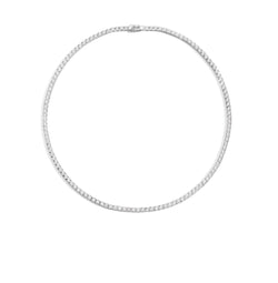 FACE CUBE Tennis necklace 18 kt white gold and diamonds