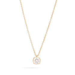 ANNIVERSARY Solitaire necklace 18 Kt yellow gold and diamond