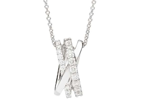MELODY Necklace, 18 kt white gold and diamonds 0.33ct