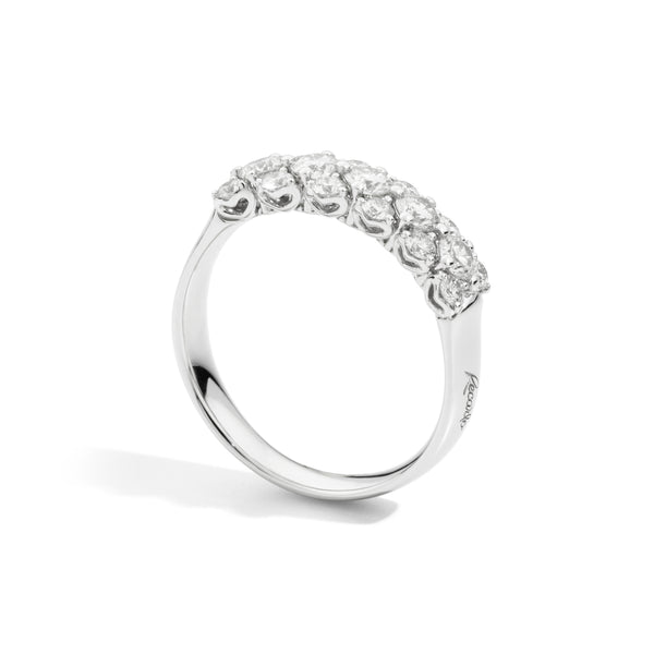 ANNIVERSARY Medium pavé ring 18 Kt white gold and diamonds