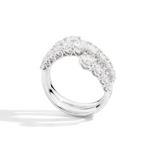 ANNIVERSARY Spiral ring 18 kt white gold and diamonds