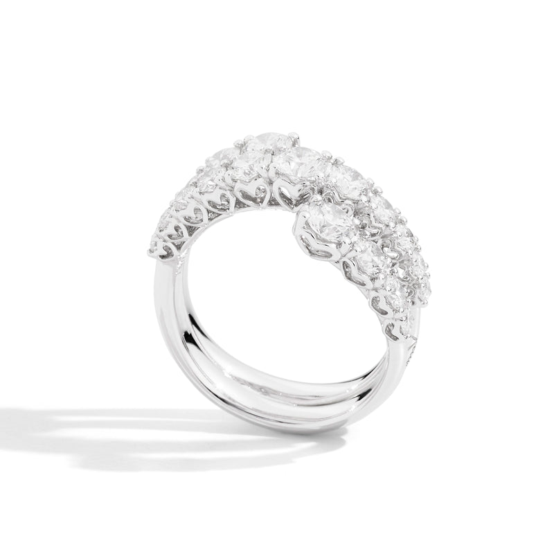 ANNIVERSARY Spiral ring 18 kt white gold and diamonds 3.30ct