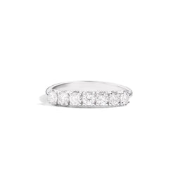 ANNIVERSARY 7-stone wedding ring 18 Kt white gold and diamonds