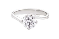 ANNIVERSARY PURO Valentin solitaire ring 18 Kt white gold and IF clarity diamond