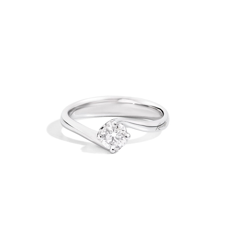 ANNIVERSARY Valentin solitaire ring 18 Kt white gold and diamonds