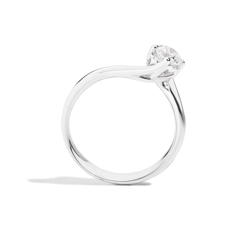 ANNIVERSARY Valentin solitaire ring 18 Kt white gold and diamonds