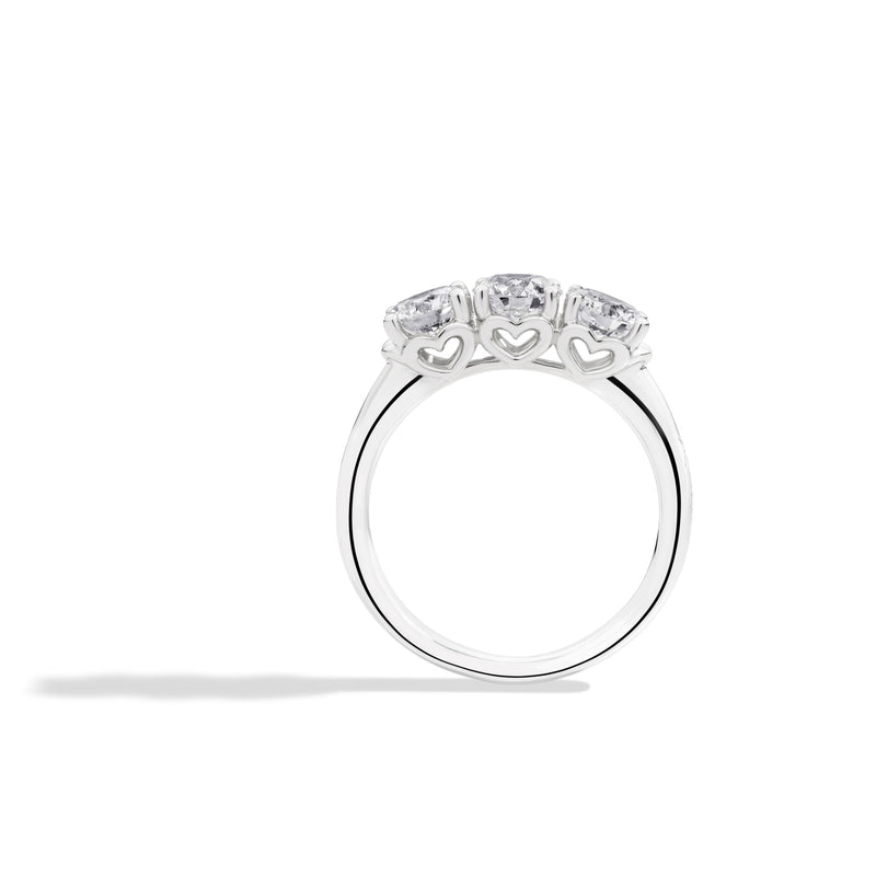 ANNIVERSARY Trilogy ring 18 Kt white gold and diamonds