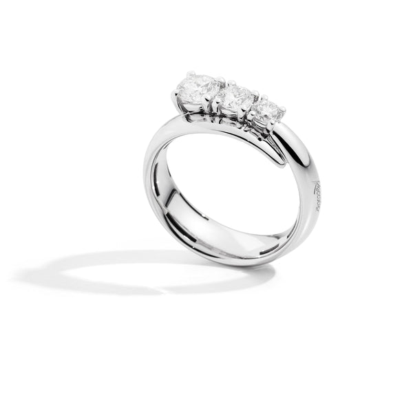 ETERNITY Trilogy ring 18 Kt white gold and diamonds