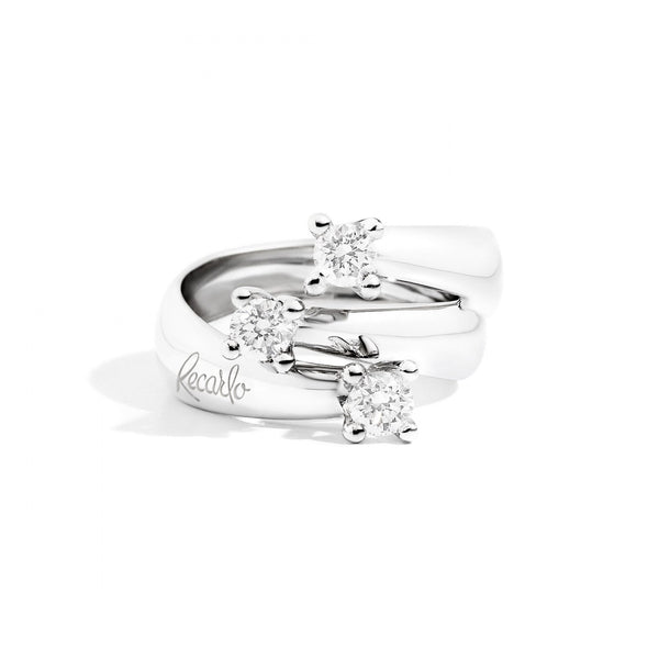 ETERNITY Trilogy ring 18 Kt white gold and diamonds