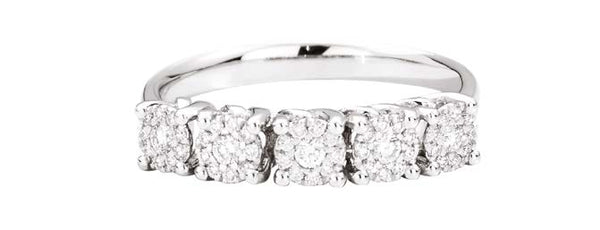 NODO D’AMORE Wedding ring 18 Kt white gold and diamonds