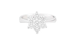BOUQUET Rose ring 18 Kt white gold and diamonds