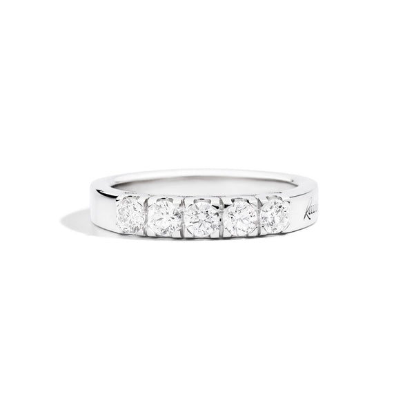 MARIA TERESA 5-stone wedding ring 18 Kt white gold and diamonds