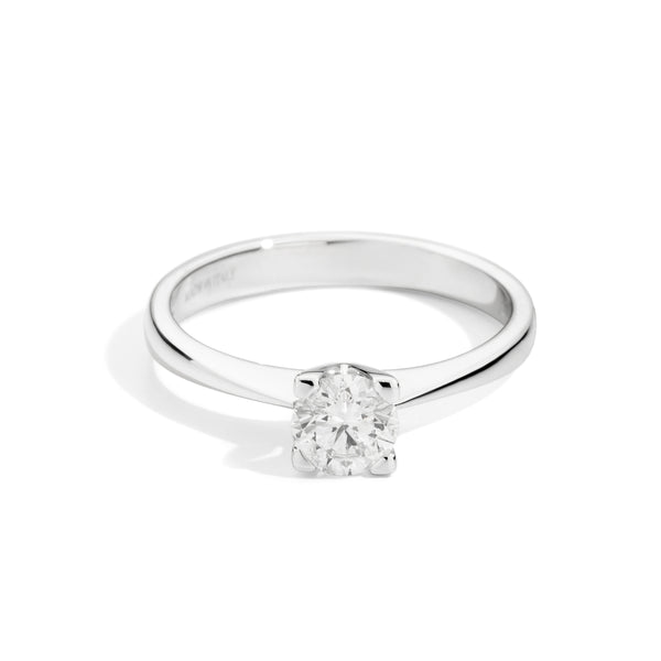 MARIA TERESA Solitaire ring 18 Kt white gold and diamond