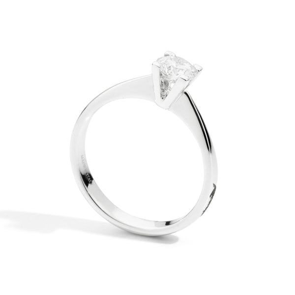 MARIA TERESA Solitaire ring 18 Kt white gold and diamond