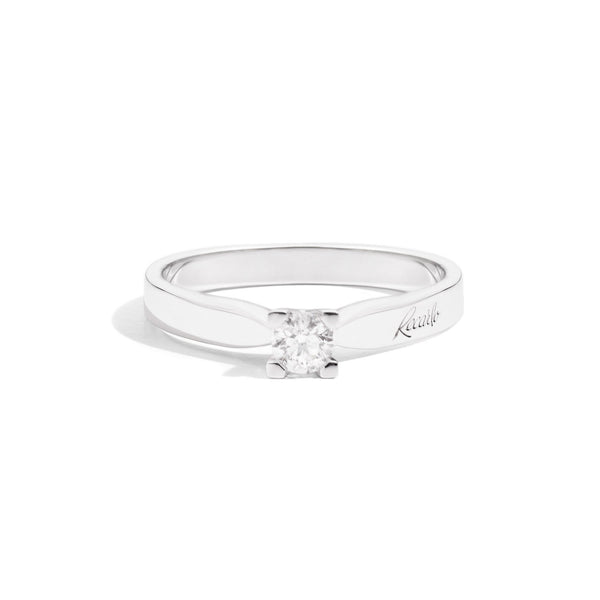 MARIA TERESA Solitaire ring 18 Kt white gold and diamond