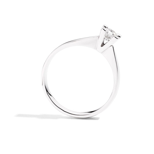 MARIA TERESA Solitaire ring 18 Kt white gold and diamond