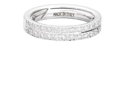 FACE CUBE Double band bracelet 18 Kt white gold and diamonds 0.38ct
